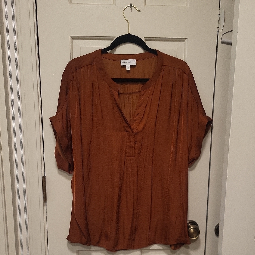 Gibson Latimer Women's Terracotta Blouse